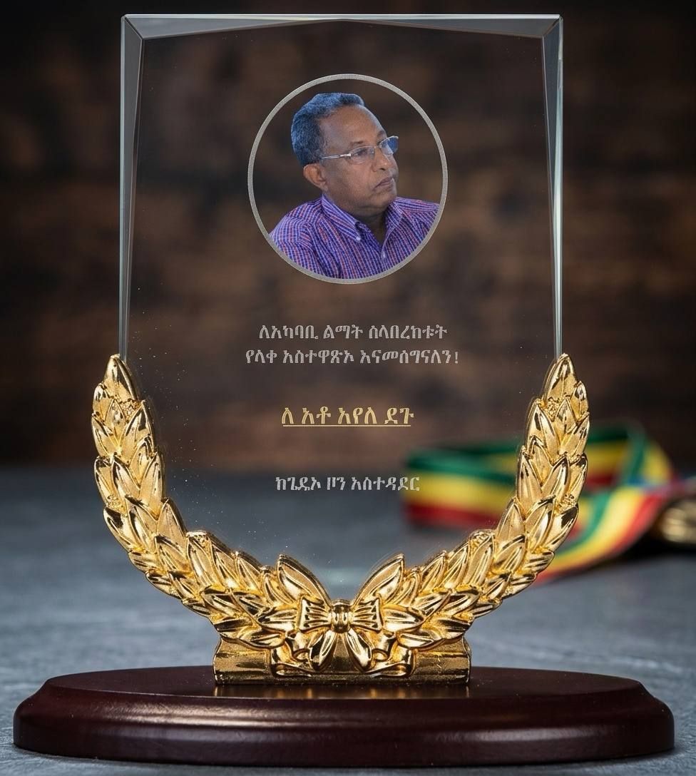 Ato Ayele Degu Receives Recognition Award During Grand Opening of Ayele Degu International Hotel